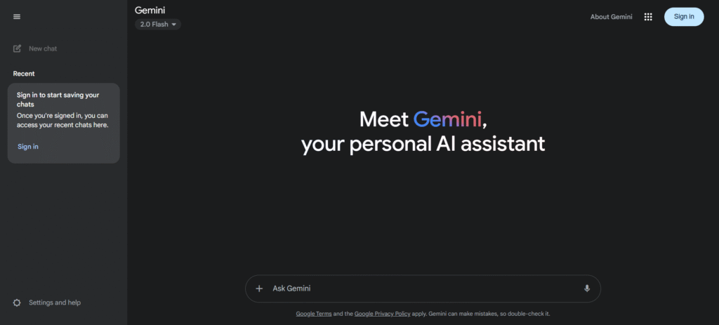 Google Gemini_Conversational AI chatbot
