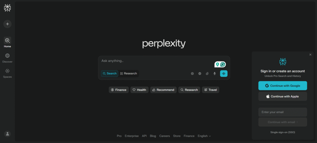 Perplexity AI_Conversational AI chatbot